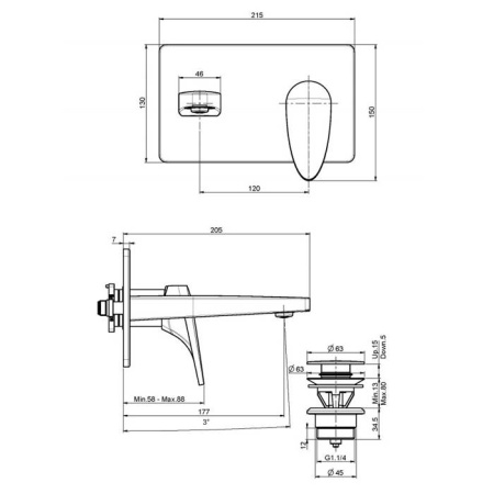 смеситель для раковины fima carlo frattini eclipse f3900x5cr