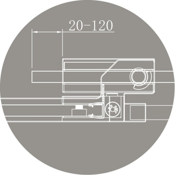 душевой уголок 80-90x79,5 cezares slider-ah-1-80-80/90-grigio-nero профиль черный, стекло матовое