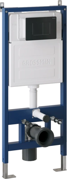 клавиша для инсталляции grossman classic 700.k31.04.21m.21m для унитаза, нержавеющая сталь, черная матовая