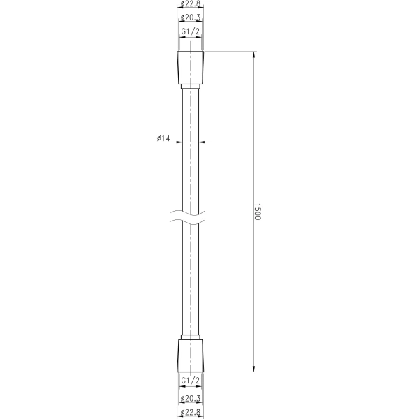 душевой шланг cezares czr-fmd-150-nop черный матовый