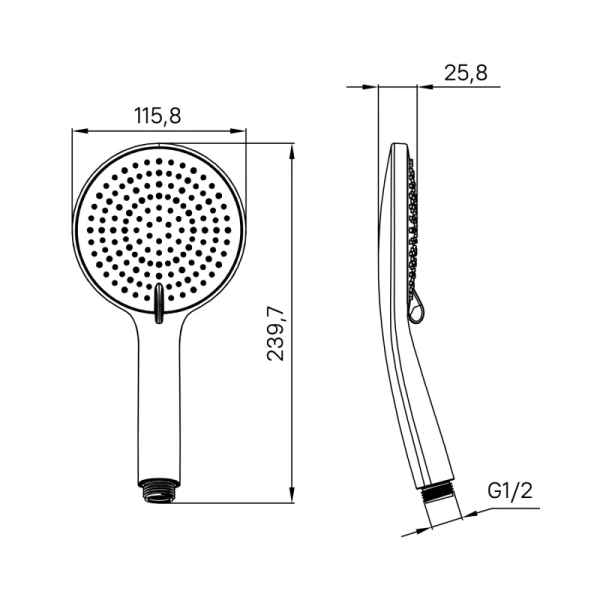 душевая лейка iddis optima home oph3f0wi18 цвет белый матовый