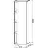 пенал jacob delafon terrace eb1179d-m61 подвесной r, черный матовый