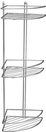полочка aquanet 3262 (20 см, тройная, угловая)
