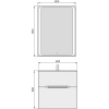 Зеркало 60x80 см Jorno Modul Mol.02.60/W