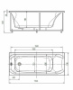 акриловая ванна aquatek афродита 170x70 afr170-0000054 без гидромассажа с фронтальной панелью с каркасом (разборный) со слив-переливом (справа)