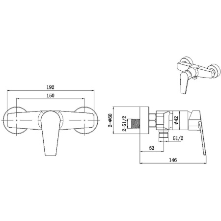 смеситель для душа allen brau eclipse 5.e1004-31 черный матовый