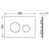 лицевая панель tece teceloop modular 9240671 стекло белый emco