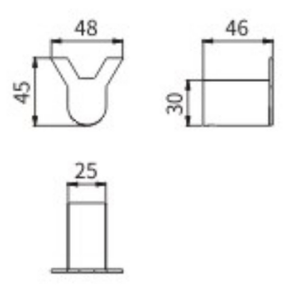 Двойной крючок CeramaLux Florenzia 63101A Золото матовое