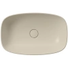 раковина gsi nubes 978308 накладная, 60x38 см, creta opaco (бежевый матовый)