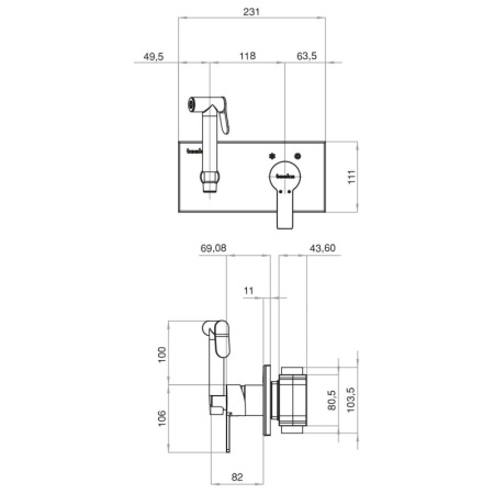 гигиенический комплект teska elsa btk6420b