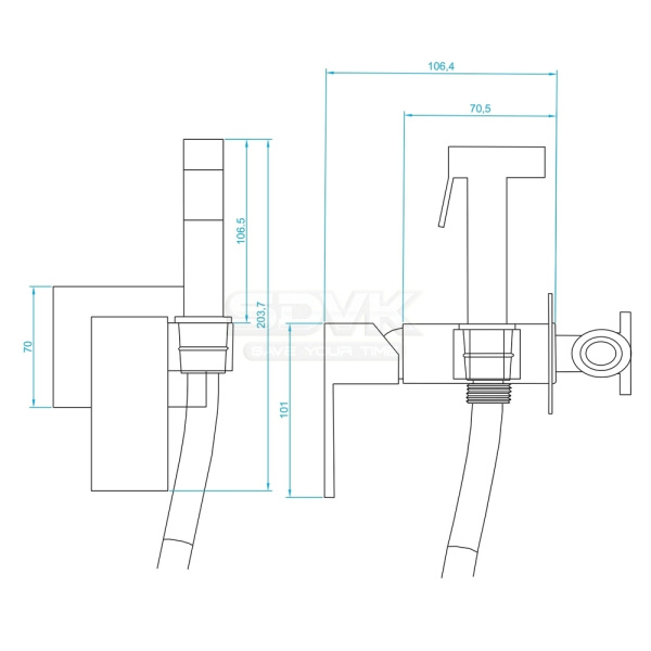гигиенический душ со смесителем rgw shower panels sp-207 511408207-01 хром