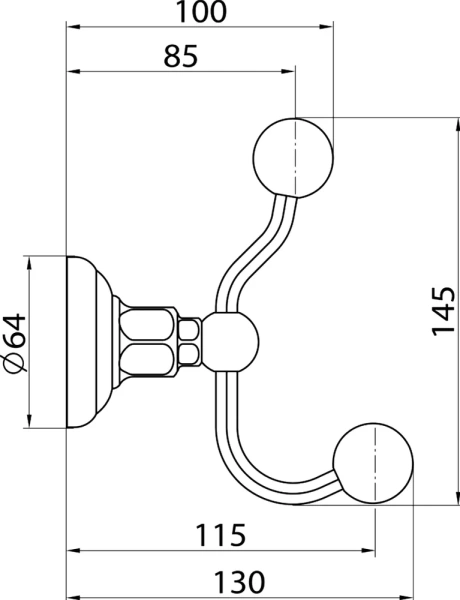 Крючок Elghansa Praktic PRK-120-Bronze