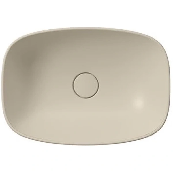 раковина gsi nubes 978408 накладная, 50x35 см, creta opaco (бежевый матовый)