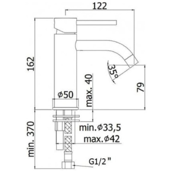 смеситель для раковины paffoni light lig071rose , цвет розовое золото