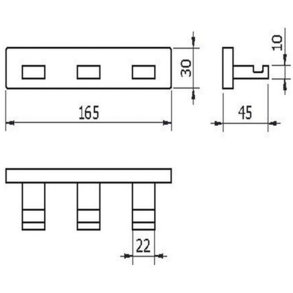 Планка с крючками Langberger Alster 10933A