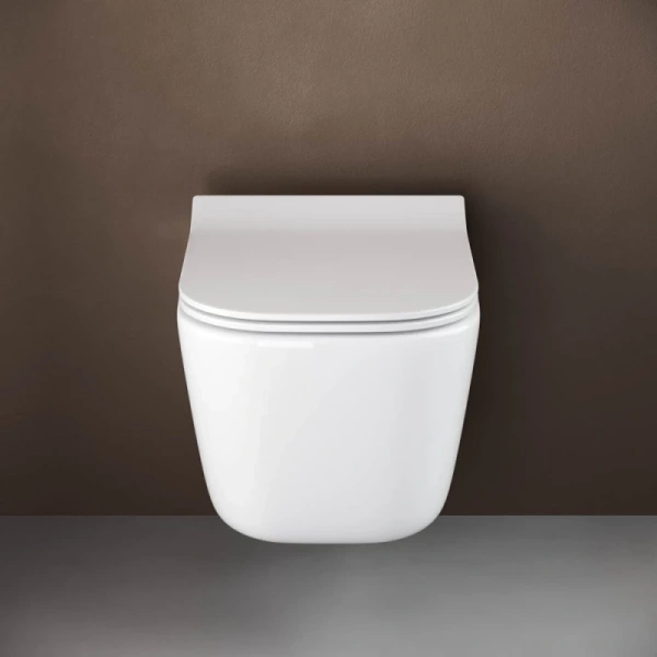 унитаз ceramicanova new day cn3005 подвесной, с сиденьем микролифт, белая