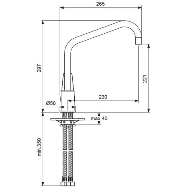 смеситель для кухонной мойки vidima balance ba269aa