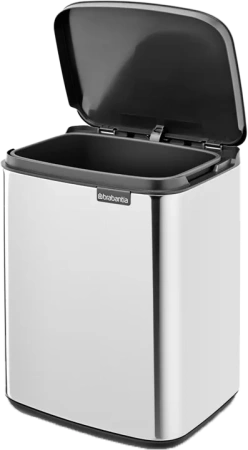 мусорное ведро brabantia bo 222948 7 л, полированная сталь