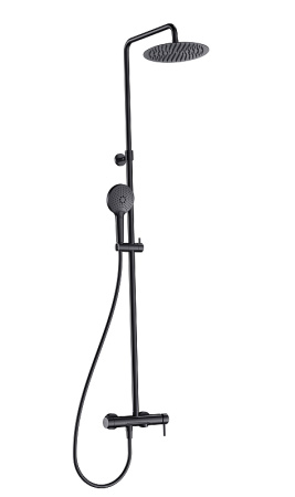 Душевая система AQUAme AQM8011MB цвет Черный матовый