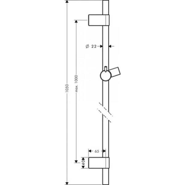 душевая штанга 105 см hansgrohe unica s puro 28663000