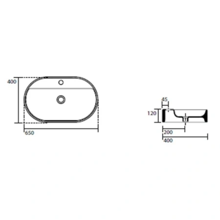 раковина kerasan ciotola 65 028559*1 grigio matt