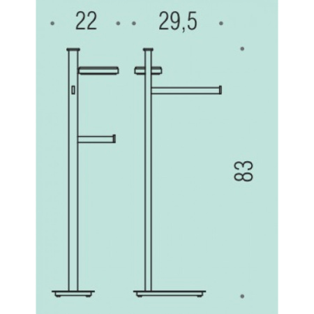 напольная стойка с аксессуарами colombo design units b9113.d.cr-van