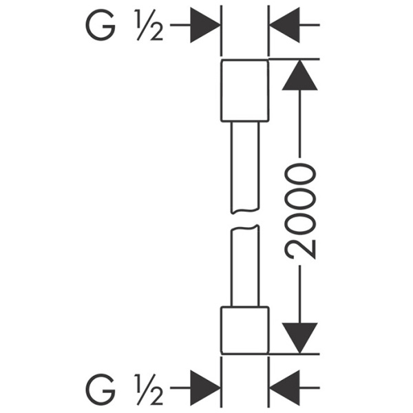 душевой шланг 200 см axor starck 28284000