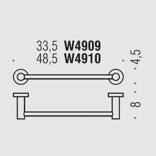 Colombo Design Plus Полотенцедержатель 48.5см, PVD графит матовый