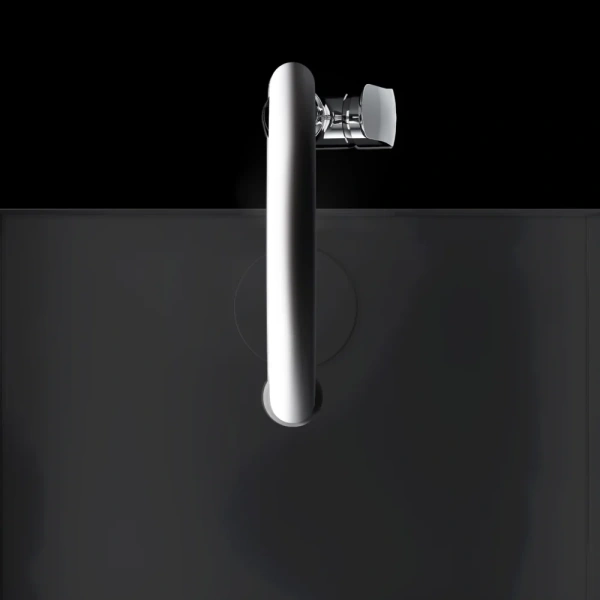 смеситель для кухни am.pm like f8007825 с гибким изливом, серый/ черный