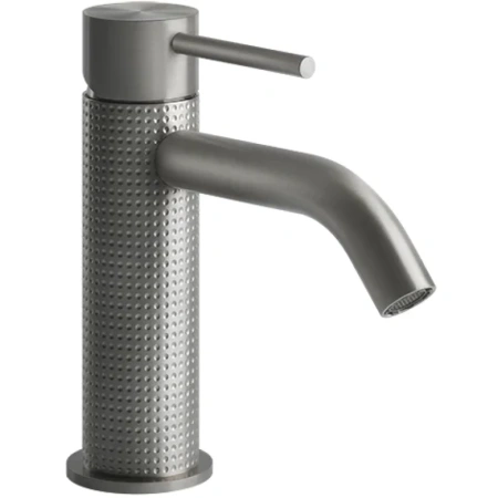 Смеситель Gessi Gessi316 54402#239 для раковины, с изливом 122 мм, без донного клапана, цвет STEEL BRUSHED