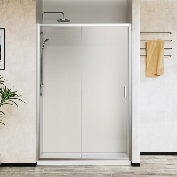 душевая дверь vincea city 140 vds-5ct140cl профиль хром, стекло прозрачное