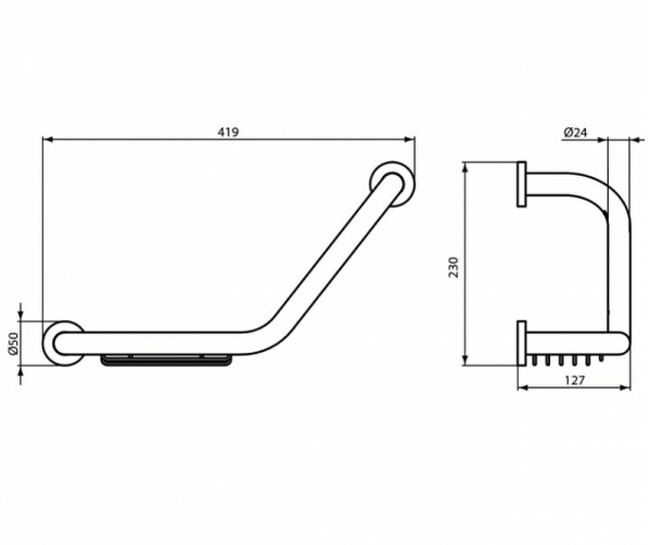 Поручень для ванны Ideal Standard IOM A9114AA Хром