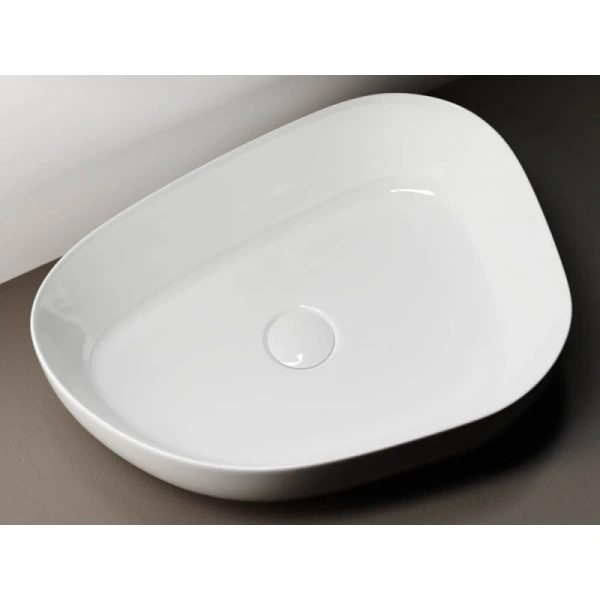 раковина ceramicanova element cn5003 накладная, 55x40 см, белая