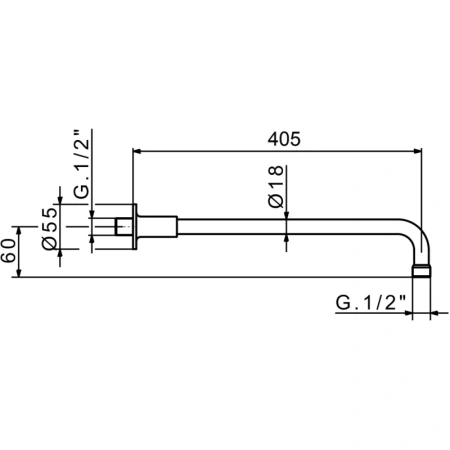 кронштейн для душа 405 мм migliore ricambi lux ml.ric-36.108.do