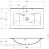 раковина полувстраиваемая belbagno bb750/450-lv-mr-pr белая