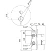 смеситель для ванны migliore sirius 28186 с внутренней частью, золото