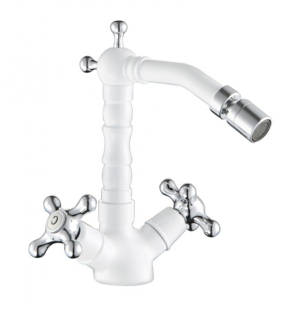 смеситель для биде cezares retro retro-c-bs2-blc белый глянцевый