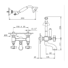 смеситель для ванны с душем nicolazzi dames anglaises 1402cr18