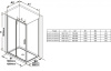 душевая стенка ravak blix slim blsps-90 x9bm70c00z1 bright alu+transparent