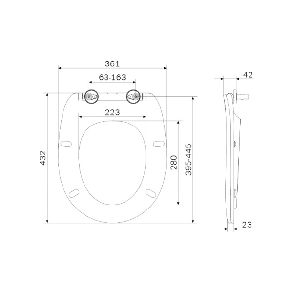 сиденье для унитаза am.pm sense c747855wh