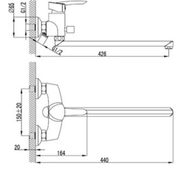 смеситель универсальный lemark mars lm3501c