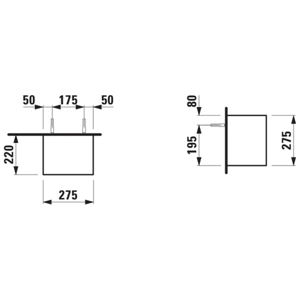 шкаф 27.5х22х27.5см laufen palomba 4.0700.1.180.220.1, подвесной, цвет: белый матовый