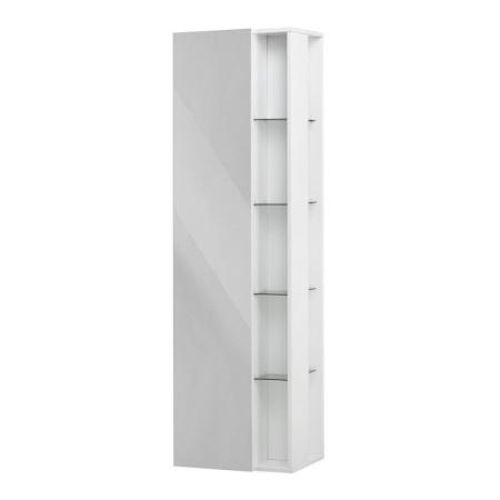 шкаф-пенал cezares 53172, с открытыми полками и распашной дверкой, цвет rovere scuro soft шкаф-пенал cezares 53172, с открытыми полками и распашной дверкой, цвет rovere scuro soft