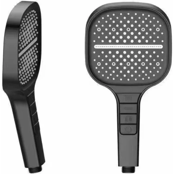 душевая лейка berges h2 070022 130 мм, 3 режима, черный матовый