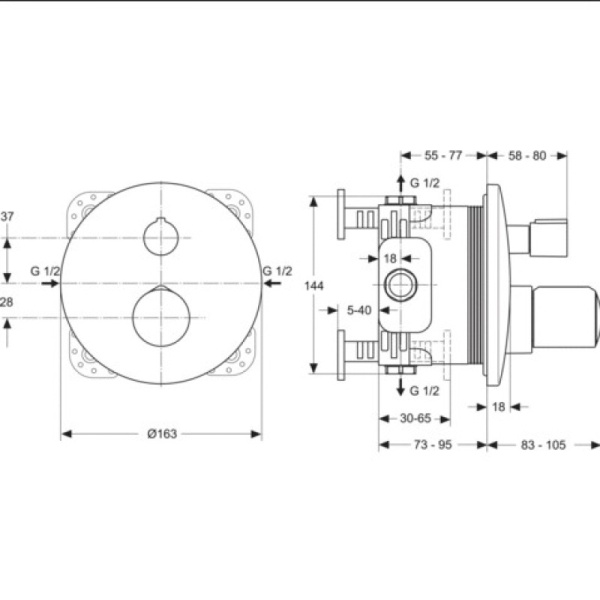 смеситель для душа ideal standard melange a4721aa