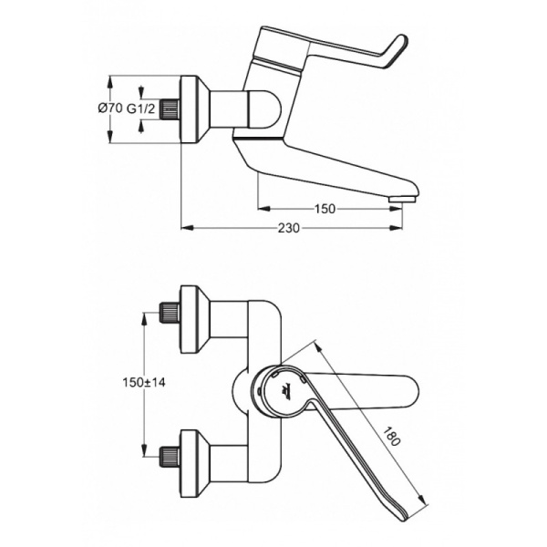 смеситель для раковины ideal standard ceraplus b8222aa