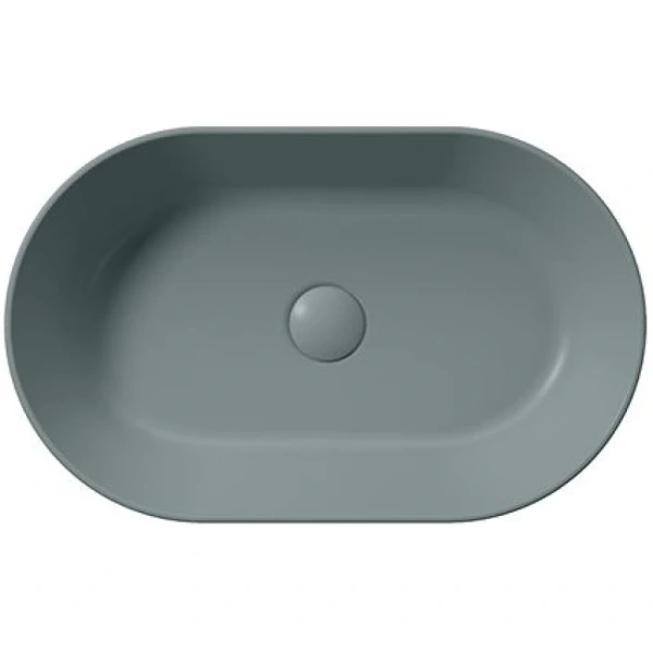 раковина gsi kube x 945804 накладная, 60x37 см, agave opaco (зеленый матовый)