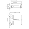 смеситель для ванны haiba hb60805-8 цвет белый \ хром