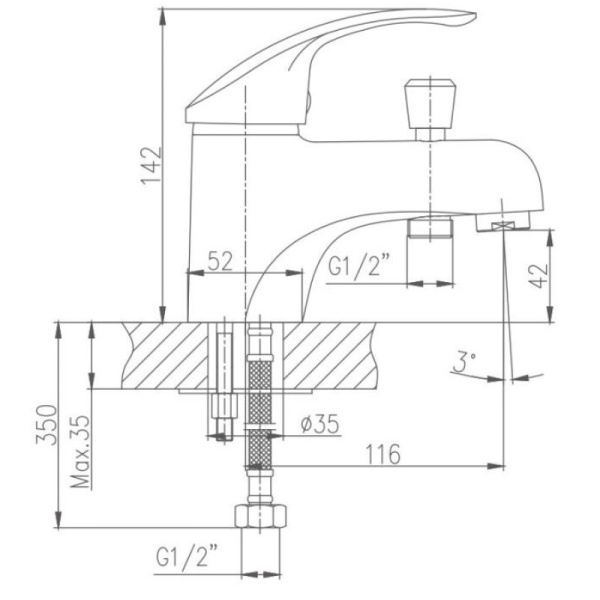 смеситель для раковины haiba hb1221 цвет хром