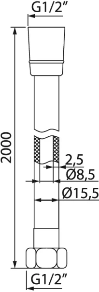 шланг для душа iddis a50611 2.0 200 см